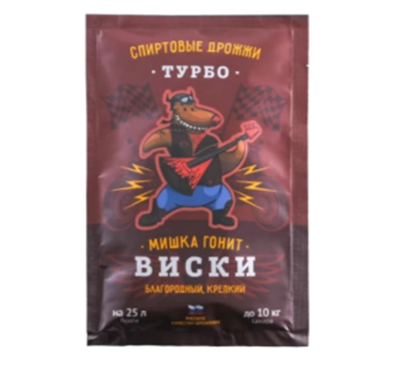 Изображение Дрожжи Мишка гонит Виски, 72 г